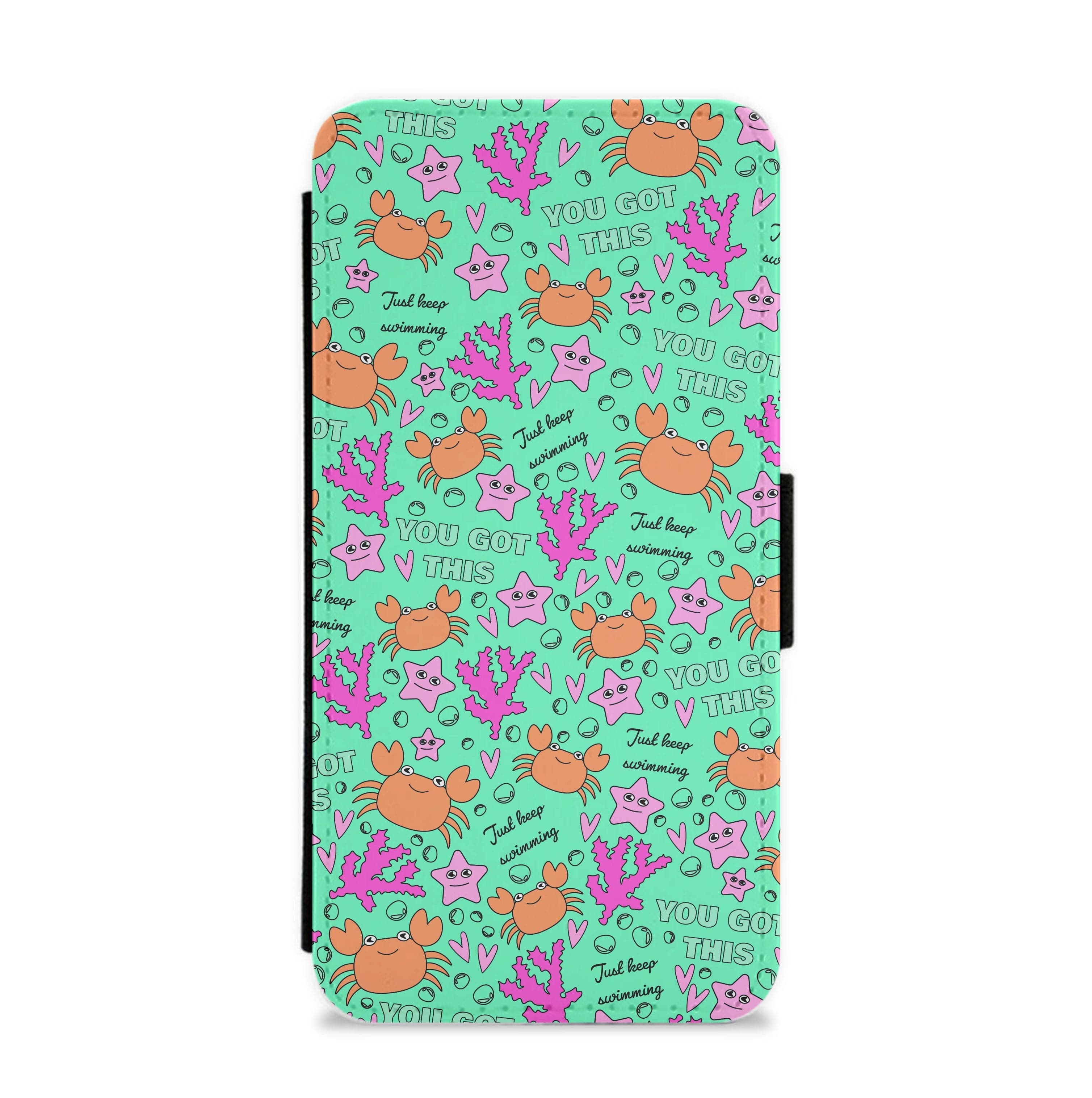 Crabs - Animal Patterns Flip / Wallet Phone Case