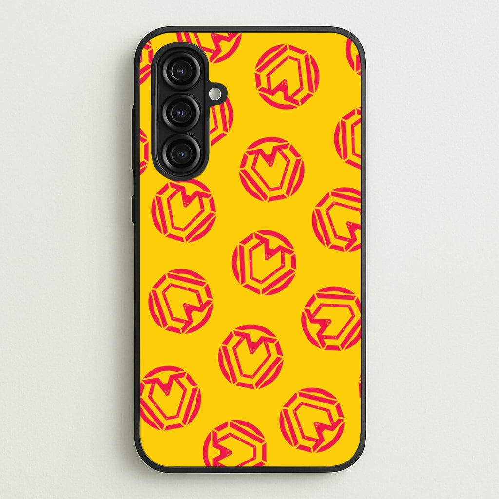 Metal Heart Pattern Galaxy A16 Case