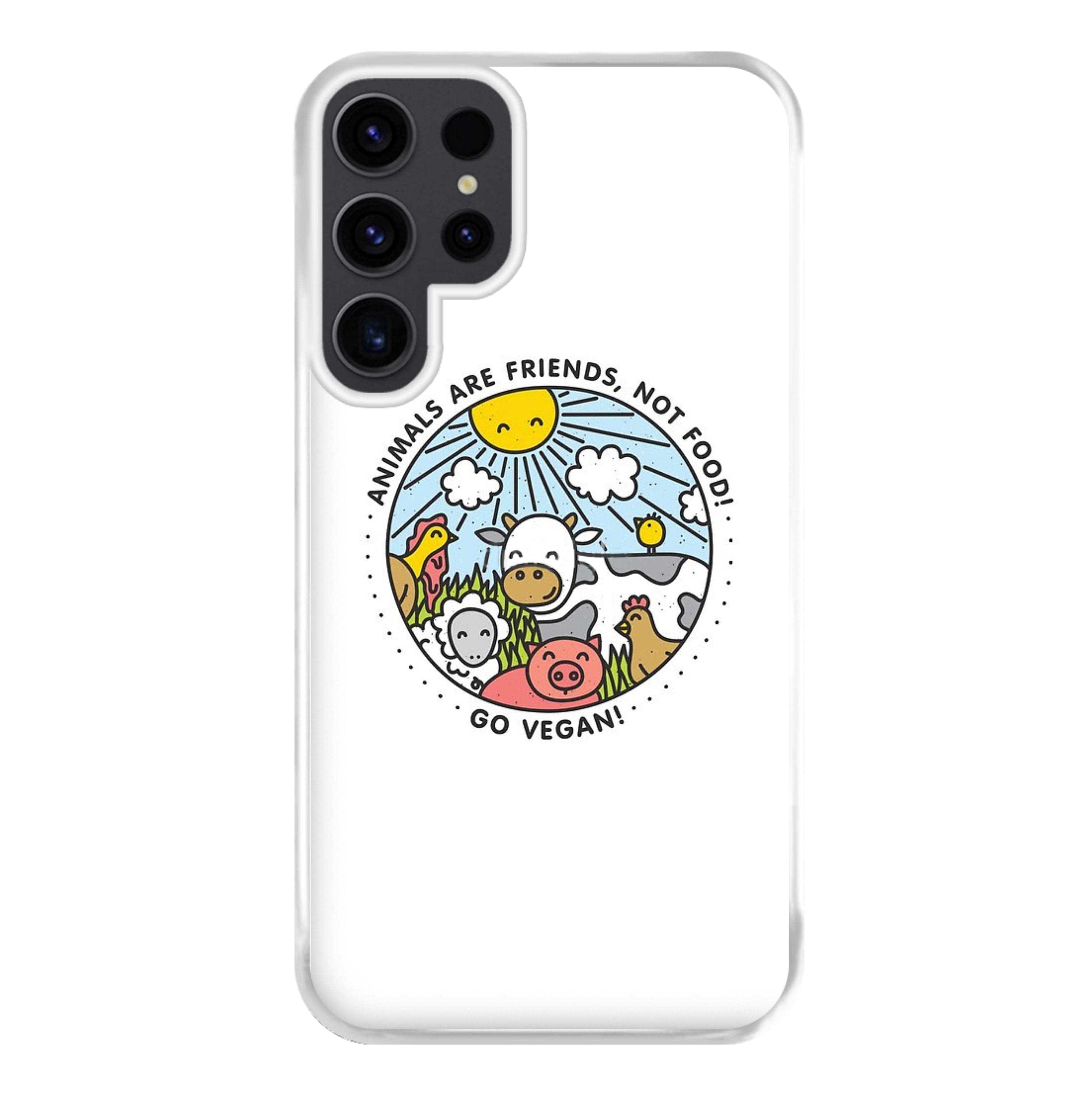 Animals Are Friends, Not Food - Vegan Phone Case