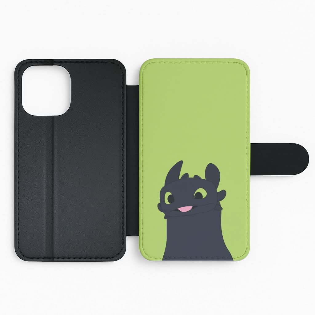 Black Fury Dragon Flip Phone Case