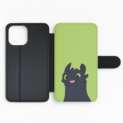 Black Fury Dragon Flip Phone Case