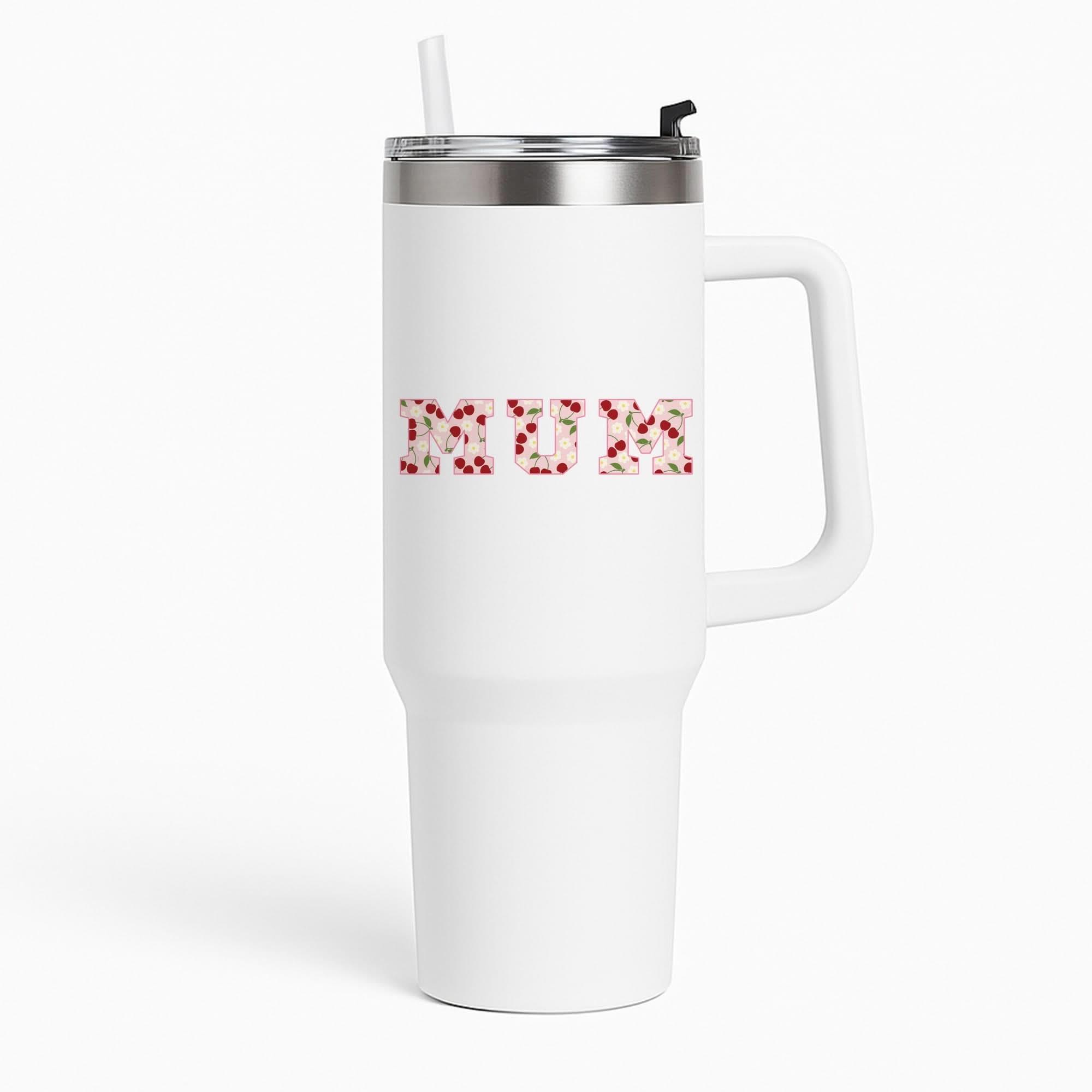 Floral Varsity Mum Tumbler