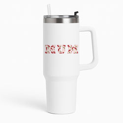 Floral Varsity Mum Tumbler