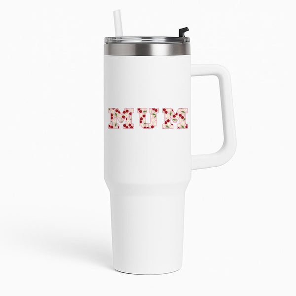 Floral Varsity Mum Tumbler