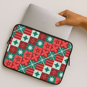 Geometric Square Christmas Pattern Laptop Sleeve 2