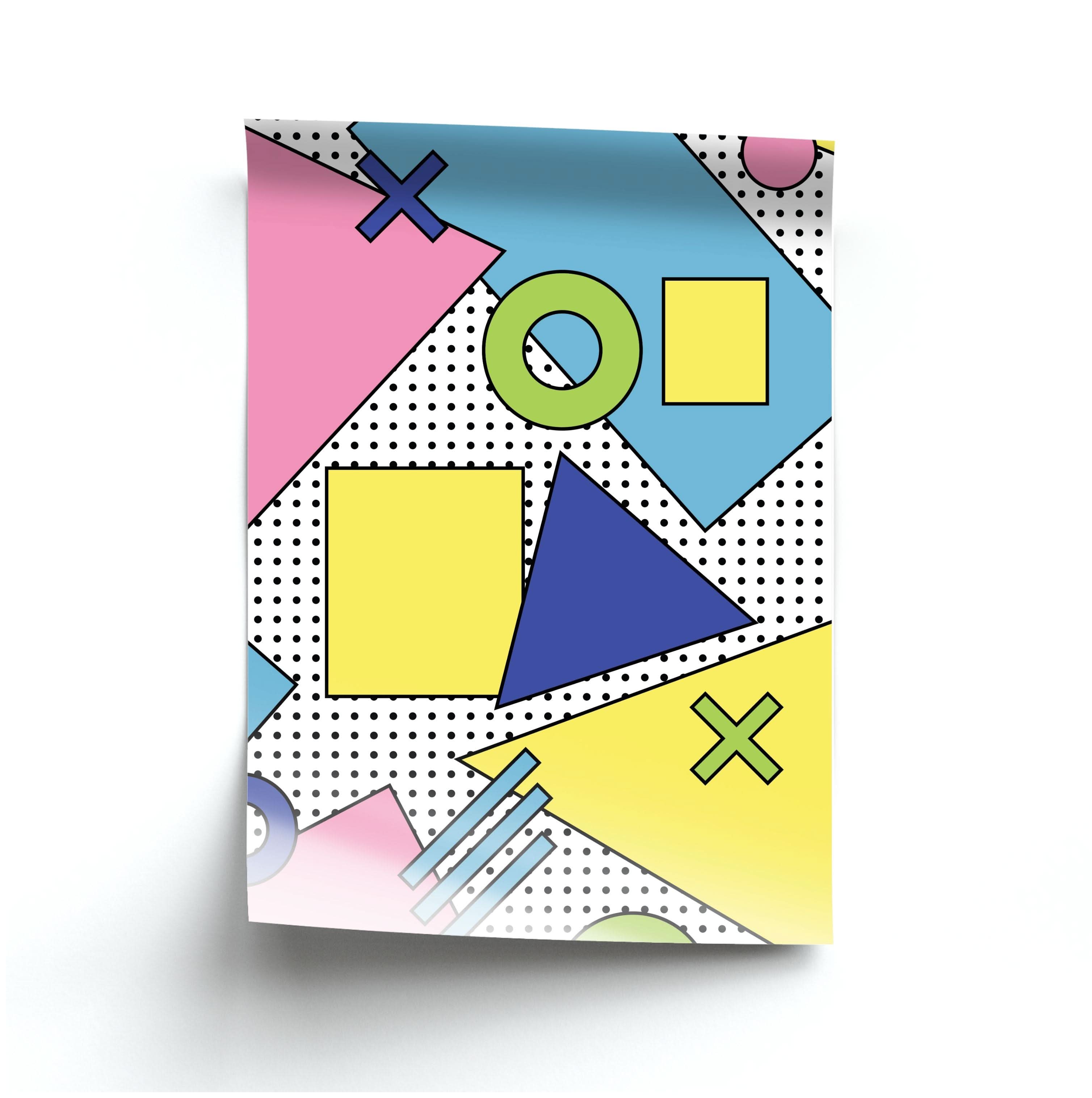 Geometric Abstract Shapes Pattern Poster
