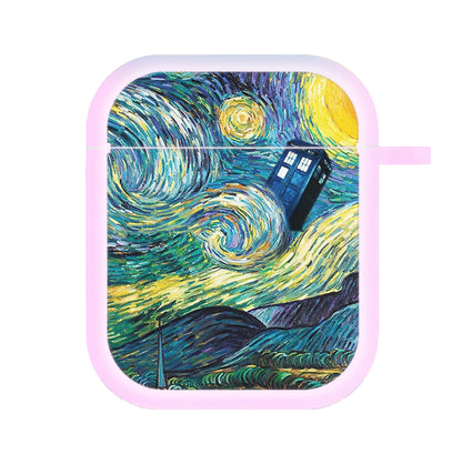 Starry Night Tardis AirPods Case