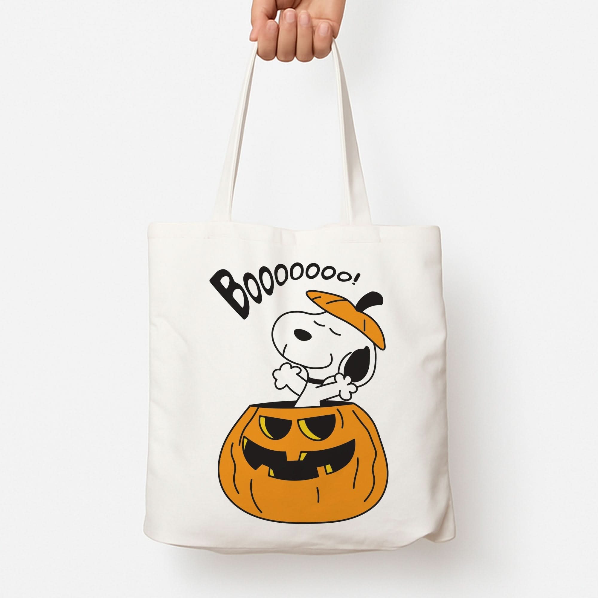 Cartoon Beagle Pumpkin Tote Bag