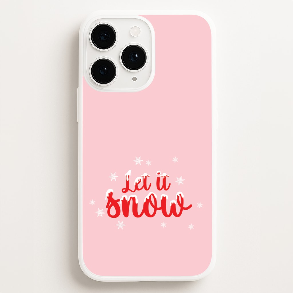Let It Snow Snowflakes iPhone 16 Pro Max Case