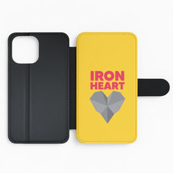 Metal Heart Flip Phone Case