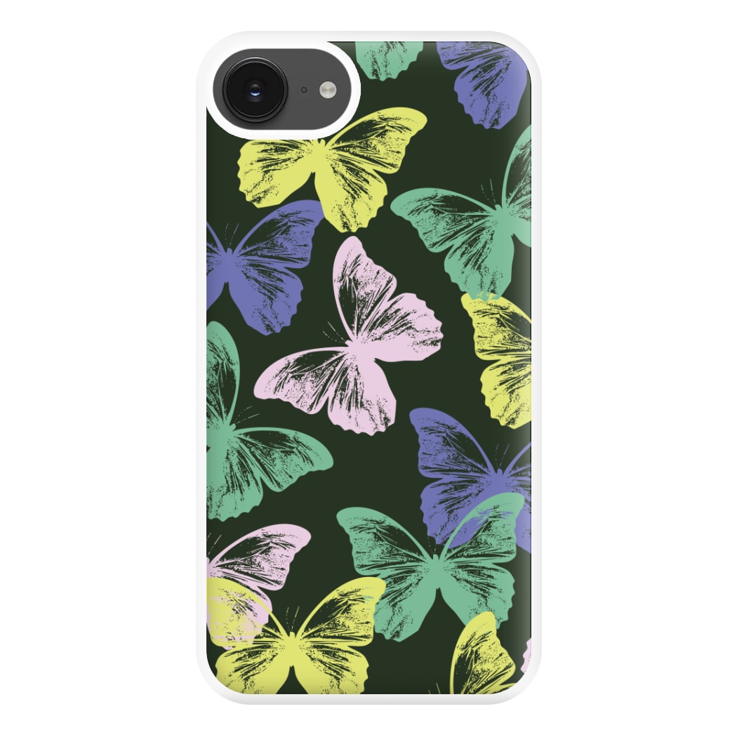 Colourful Butterfly Stamps Pattern iPhone 16e Case