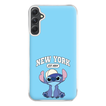 New York Blue Alien Galaxy A34 Case