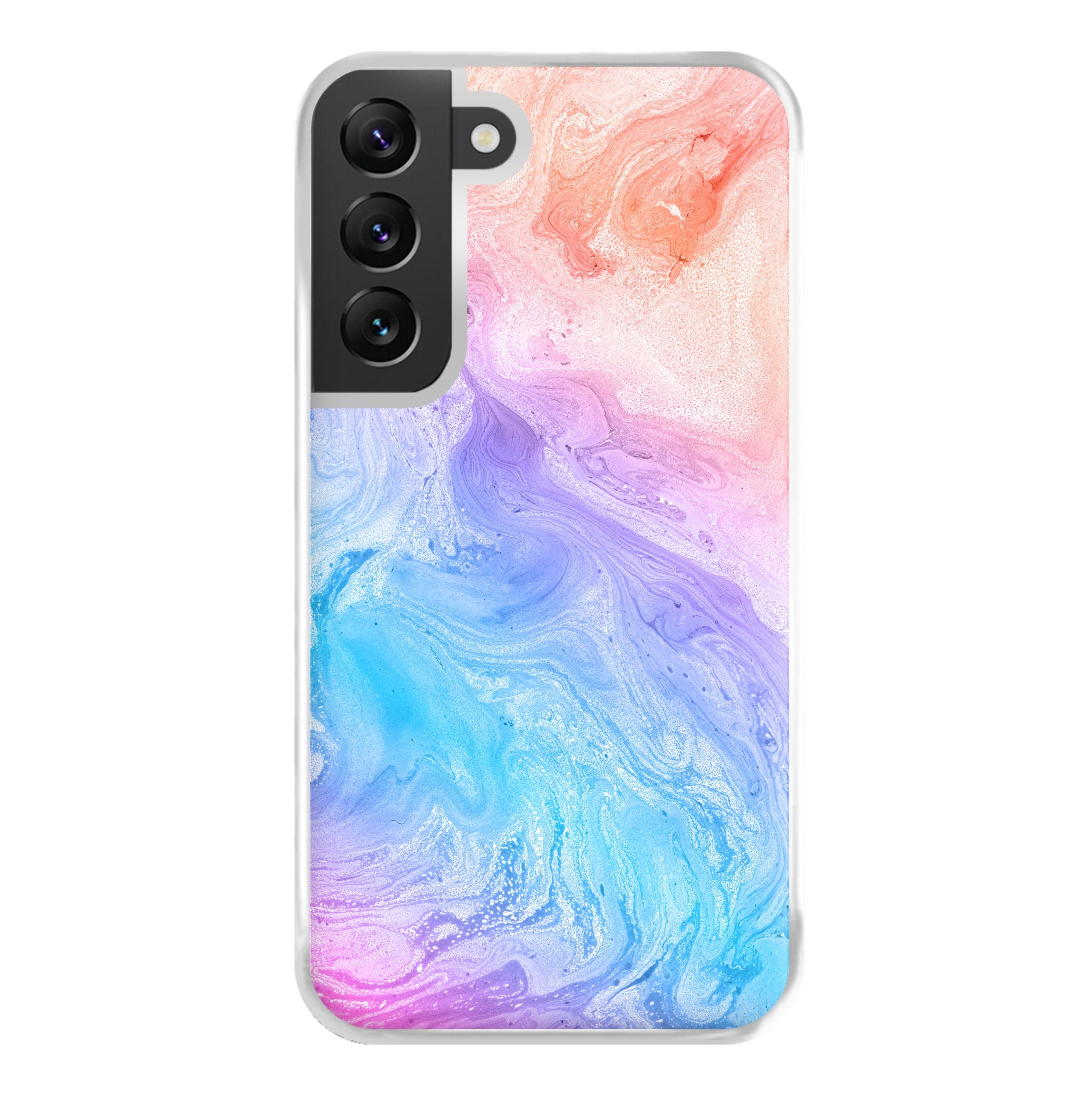 Blue and Peach Marble Phone Case