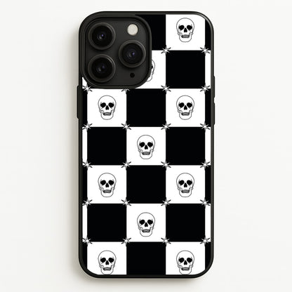Checkered Skulls Pattern iPhone 11 Pro Max Case