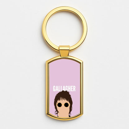 Rock Band Member Purple Gold Keyring