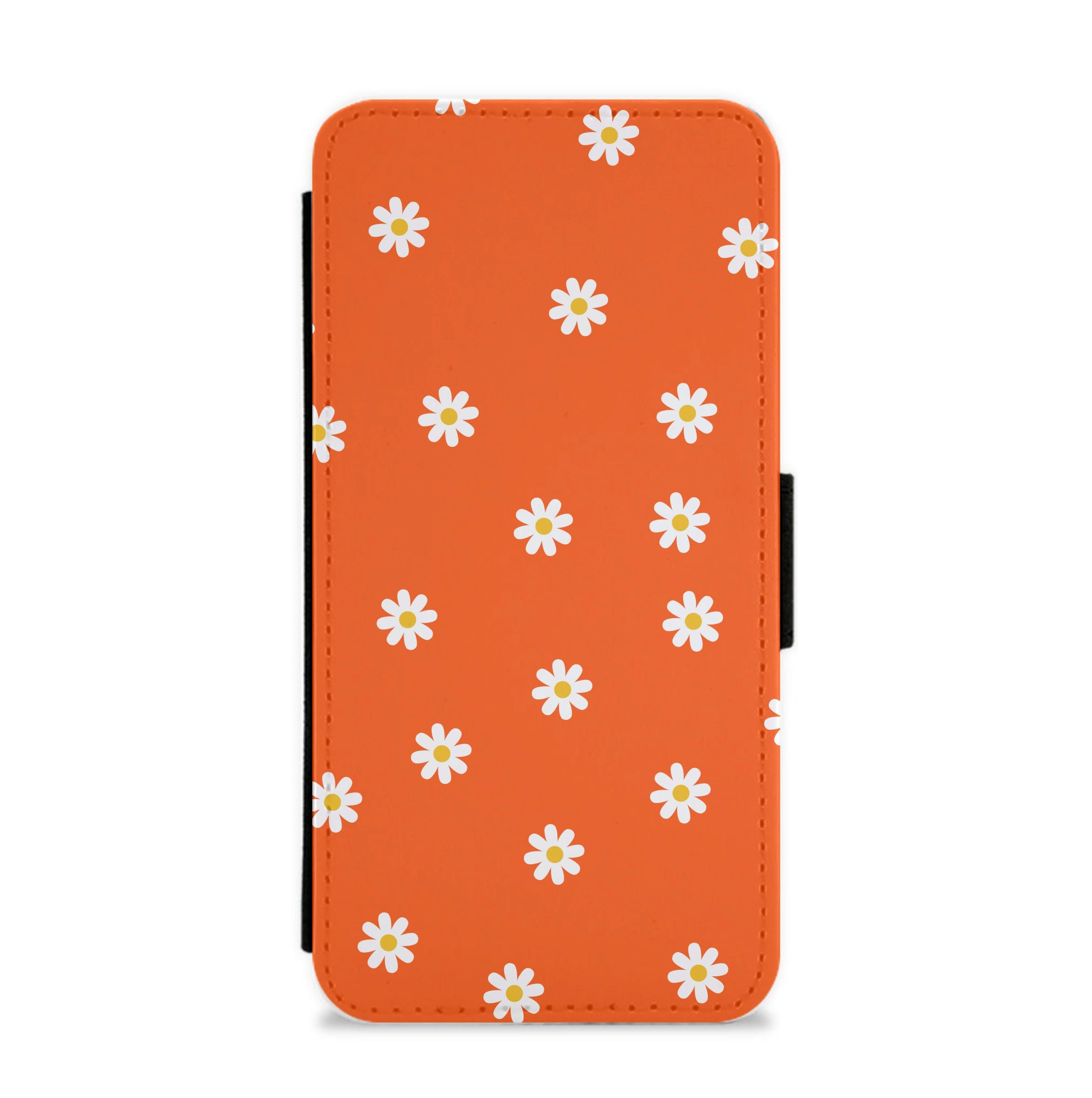 Orange Daisies Flip / Wallet Phone Case