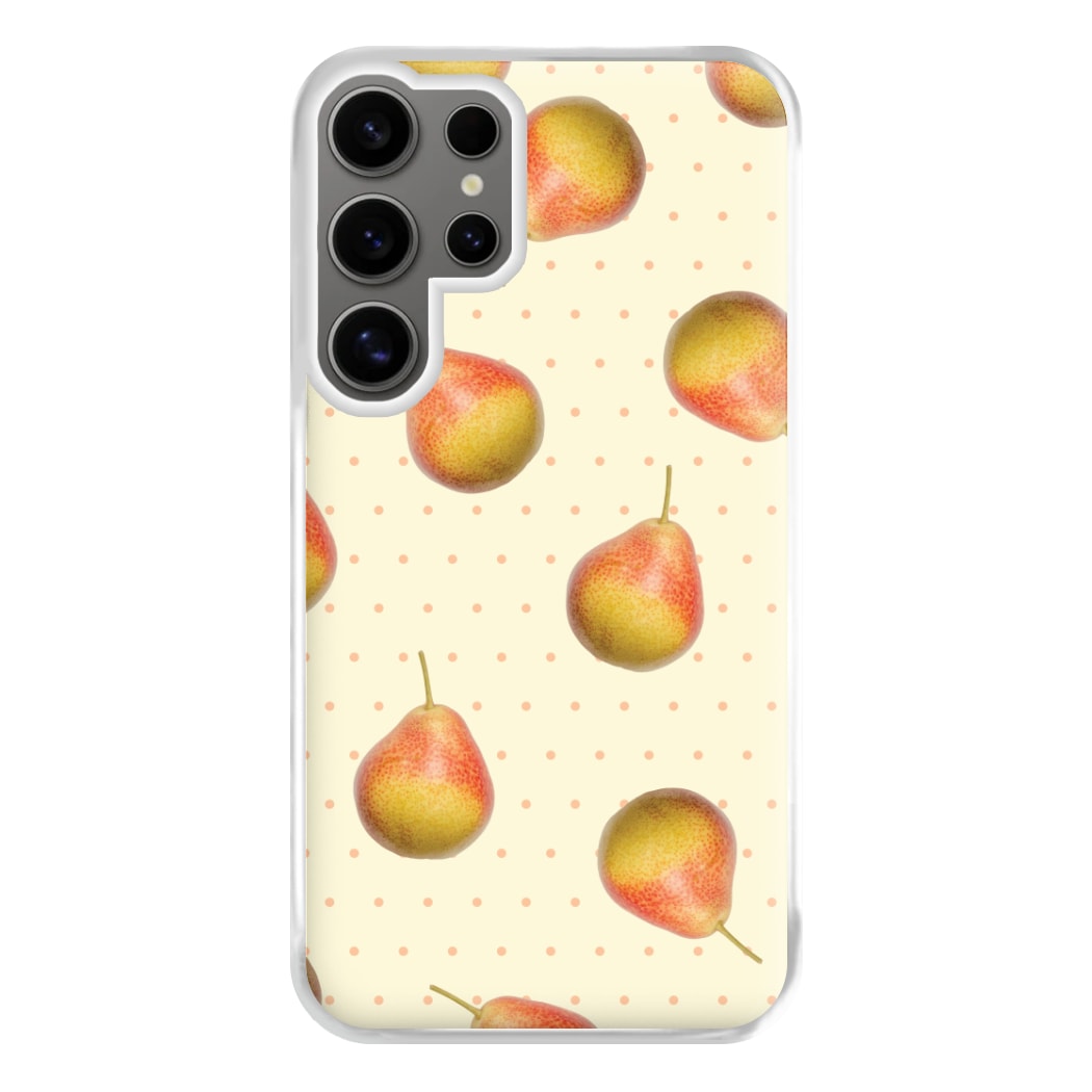 Pears And Polka Dots Pattern Galaxy S24 Ultra Case