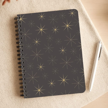 Christmas Gold Stars Pattern Notepad