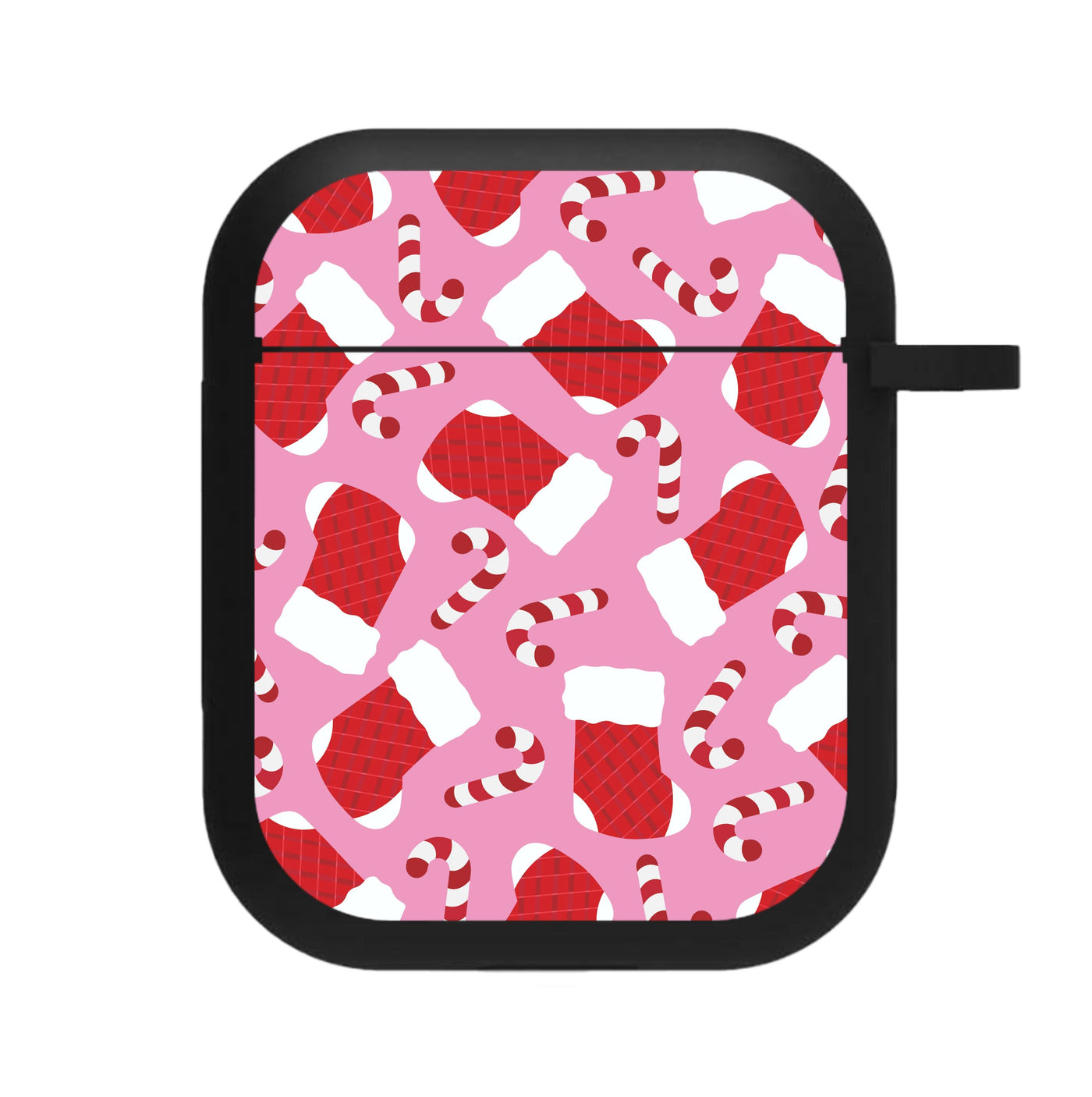 Pink Stocking Pattern AirPods Case