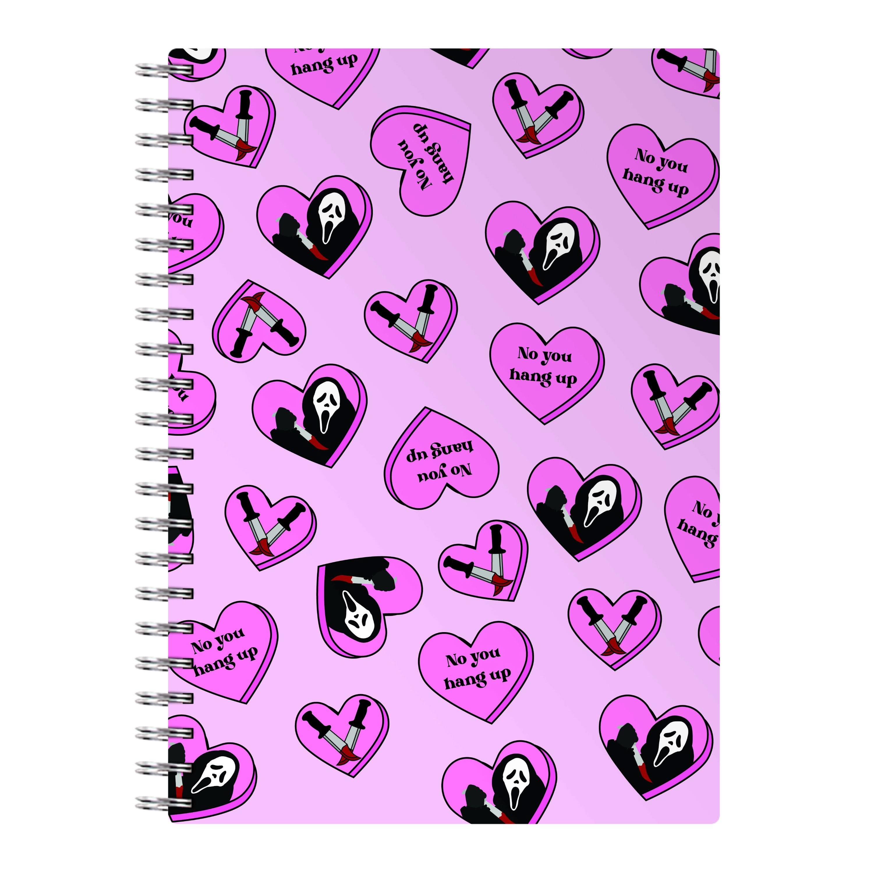 No You Hang Up Love Hearts Notebook