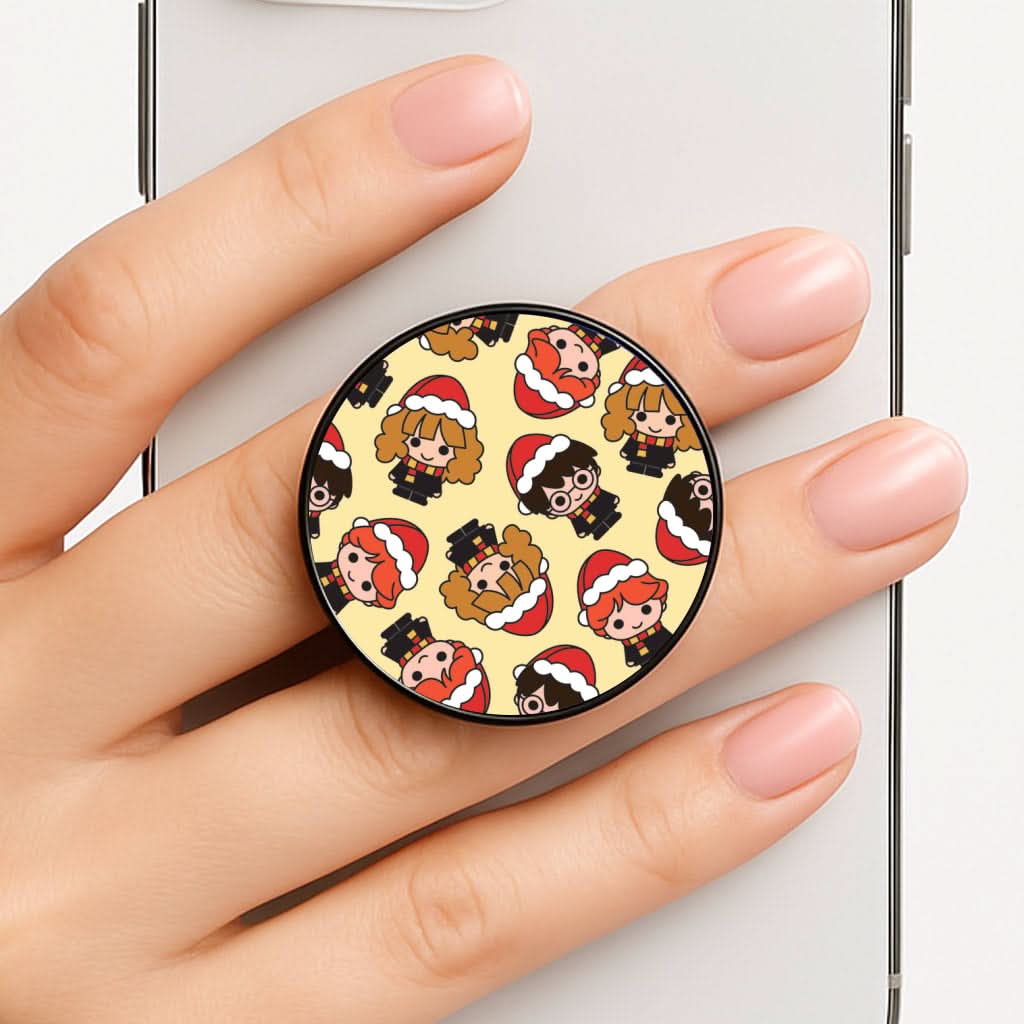 Wizards With Christmas Hats Pattern Phone Grip