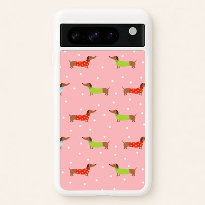 Christmas Jumpers Dachshund Pattern Google Pixel 8 Pro Case
