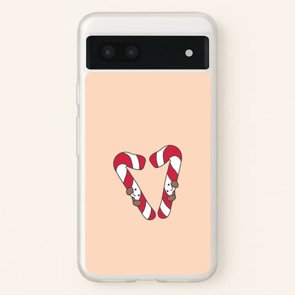 Christmas Candycane Plushies Google Pixel 6a Case