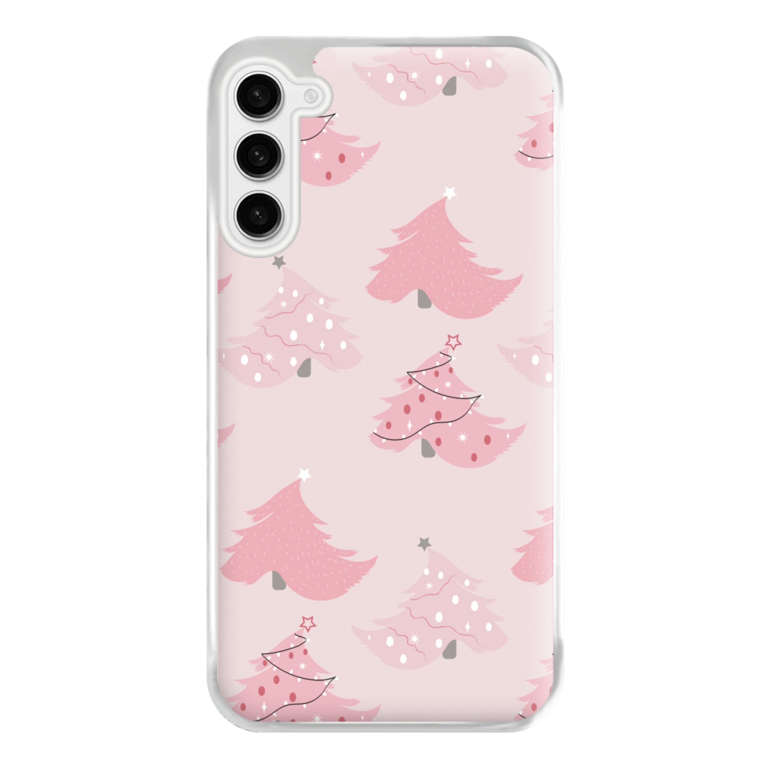 Pink Christmas Tree Pattern Phone Case