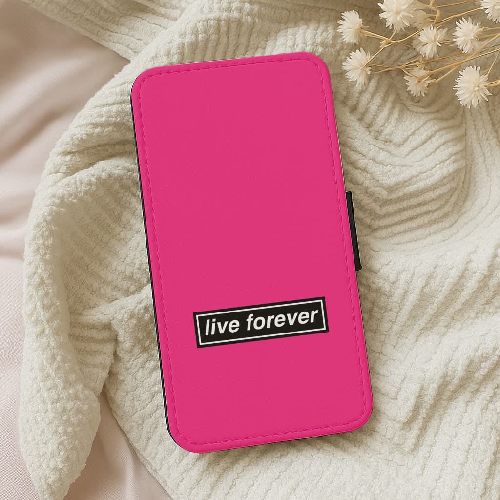 Live Forever Leather Phone Case