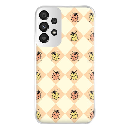 Argyle Ladybugs Pattern Galaxy A33 Case