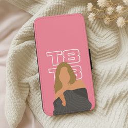 T8 Pink  Leather Phone Case