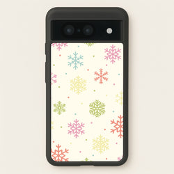 Pastel Snowflakes Pattern Google Pixel 8 Case