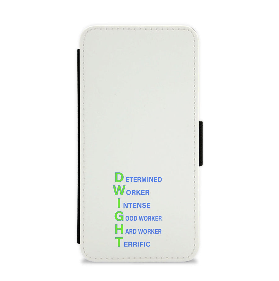 Dwight Abbreviation - The Office Flip / Wallet Phone Case