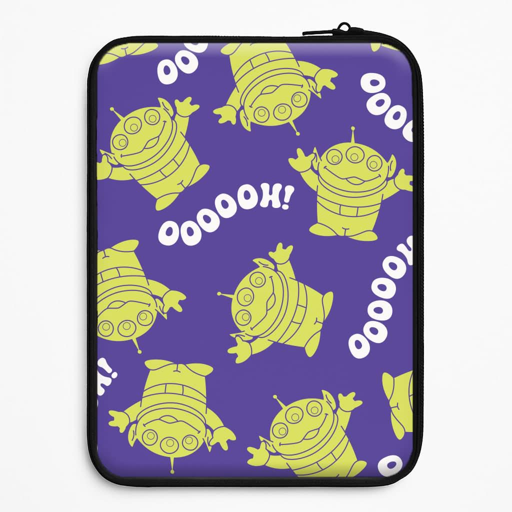 Toy Aliens Silhouette Pattern Laptop Sleeve