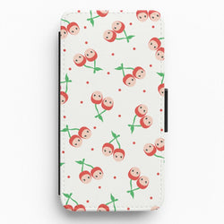Cherry Angels Pattern Flip / Wallet Phone Case