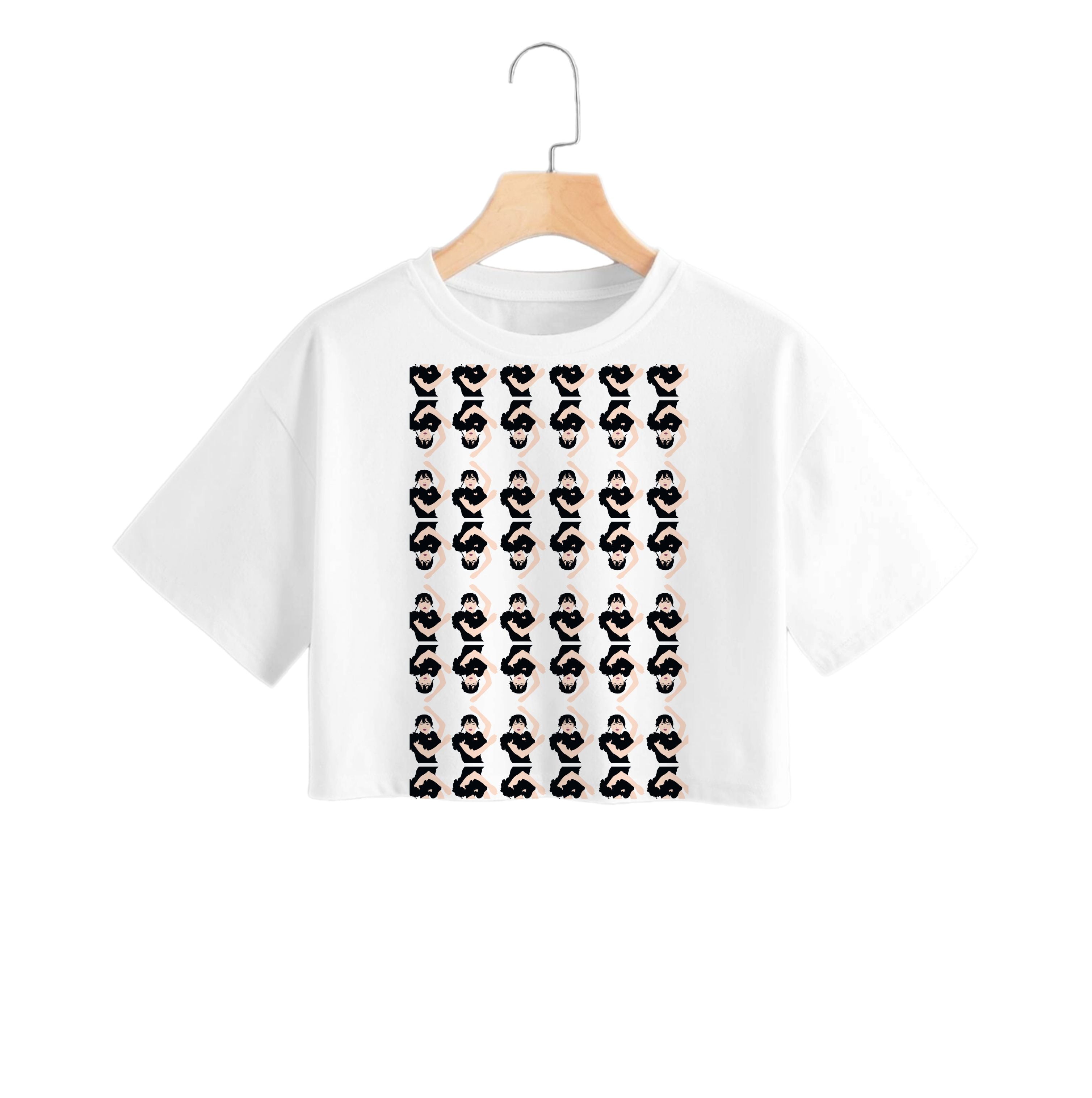 Dancing Pattern Wednesday Crop Top