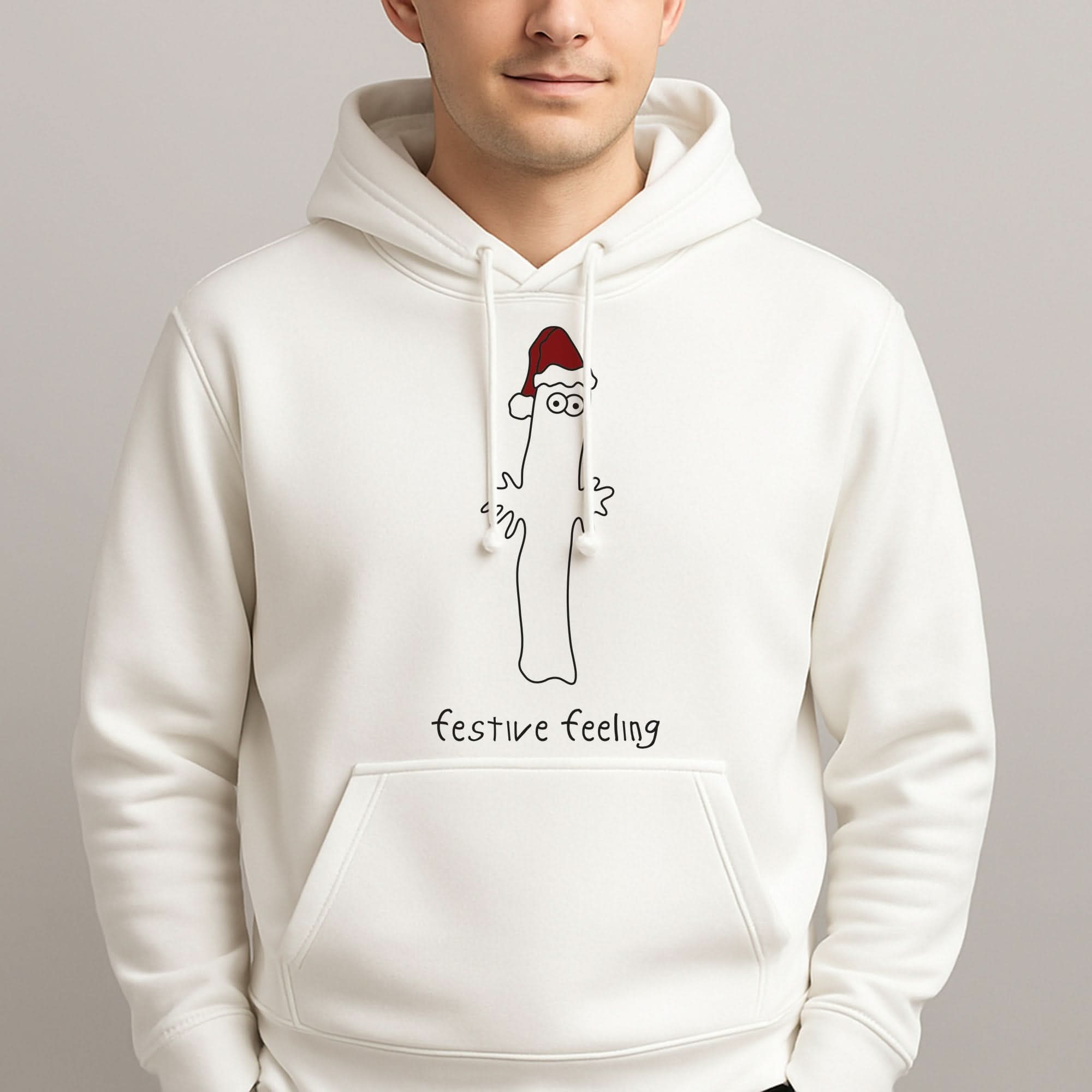 Festive Feeling Wiggly Moom Mens Hoodie