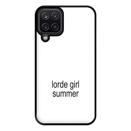 Lorde Girl Summer Galaxy A12 Case