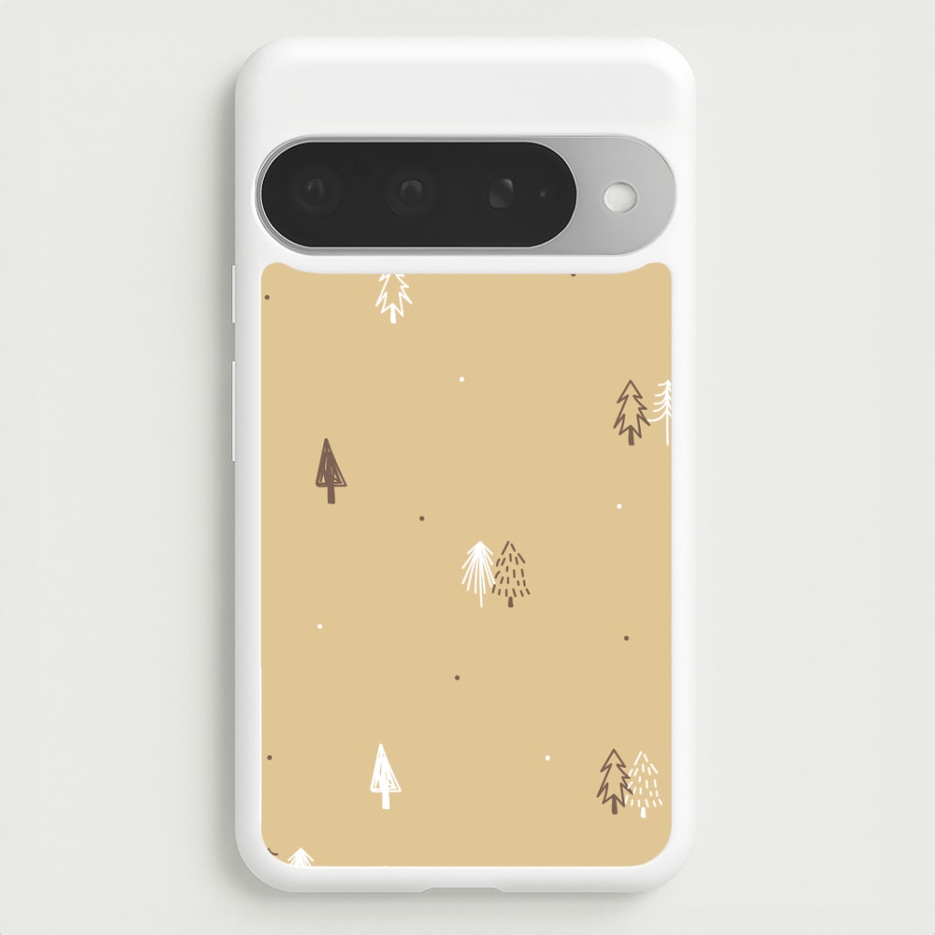 Minimal Christmas Trees Pattern Google Pixel 10 Pro XL Case