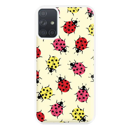  Ladybugs With Flower Spots Pattern Galaxy A71 Case