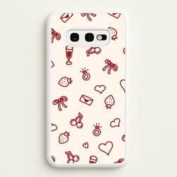Valentines Doodles Galaxy S10e Case