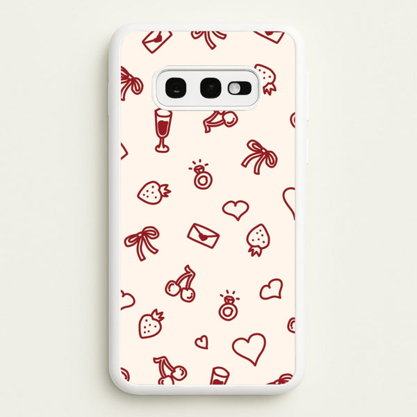 Valentines Doodles Galaxy S10e Case