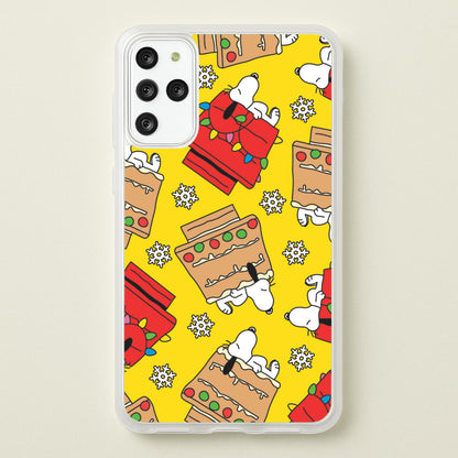 Cartoon Beagle Fairylights And Gingerbead Pattern Galaxy S20 Plus Case