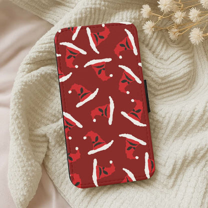 Sorting Christmas Hat Pattern Leather Phone Case