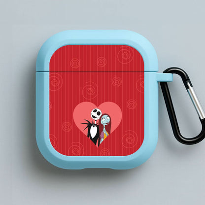 J And S Heart Blue AirPods Case