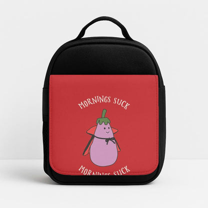 Mornings Suck Plush - Halloween Insulated Lunch Bag