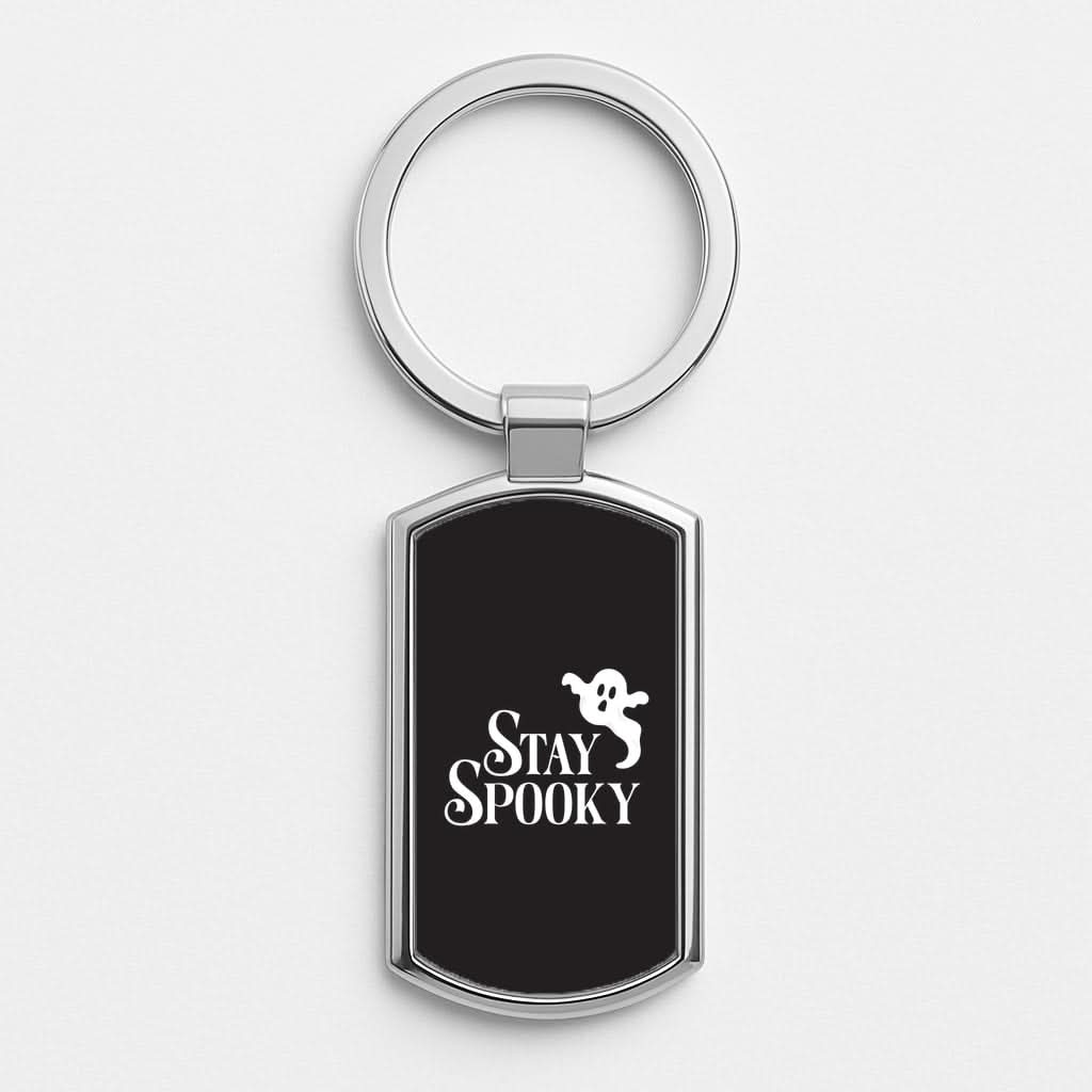 Stay Spooky  Silver Metal Keyring