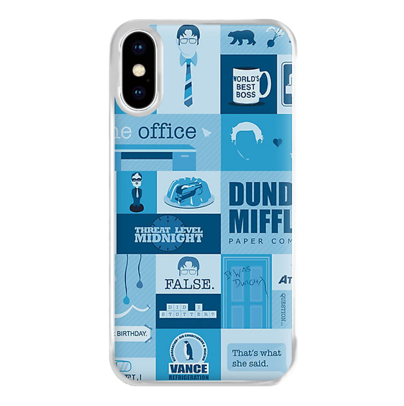 The Office Blue Patchwork Phone Case