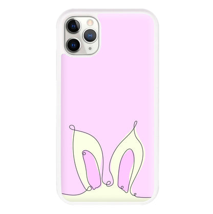 Outline Bunny Ears Phone Case