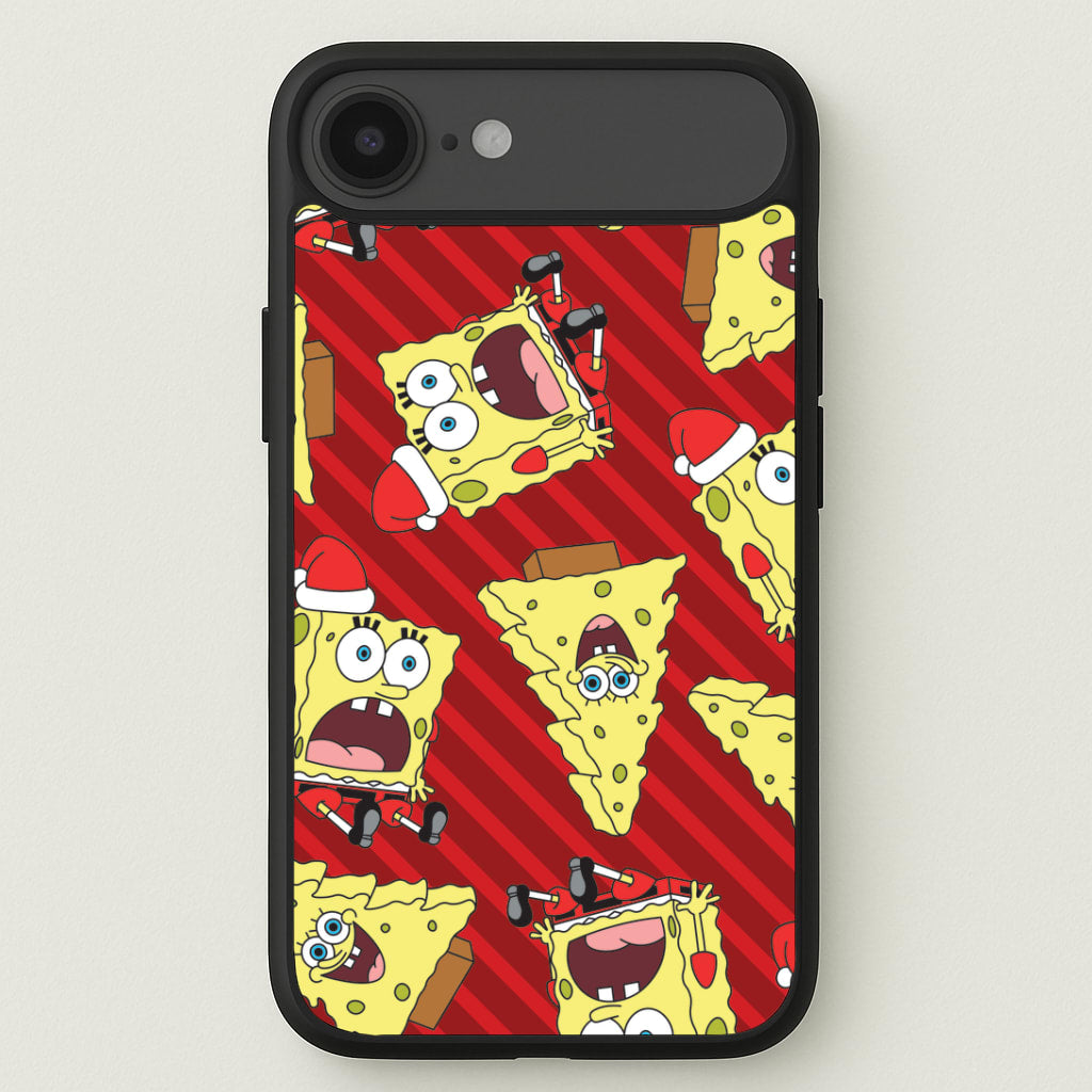 Christmas Cartoon Sponge Stripes Pattern iPhone 17 Air Case